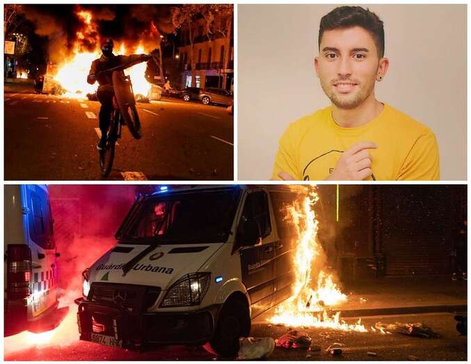 Disturbios callejeros en Barcelona y el autor del artículo Ronald Ramírez/TA